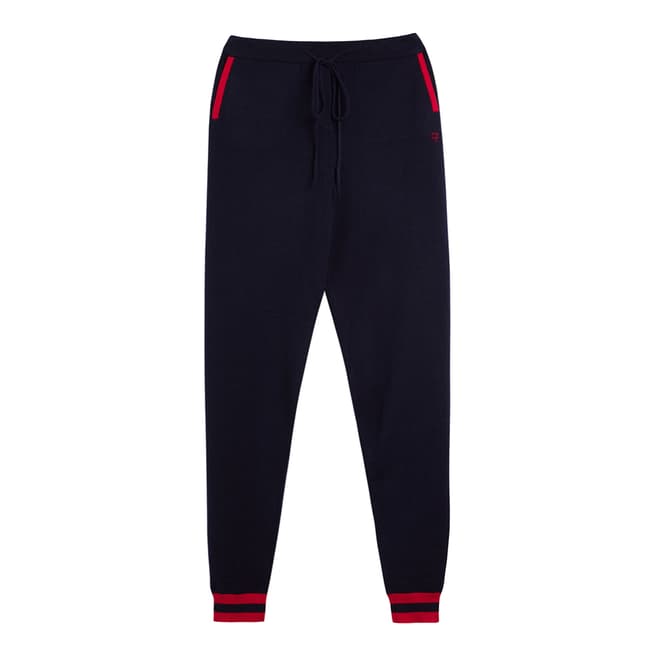 Chinti and Parker Navy/Cherry Cherry Track Trousers