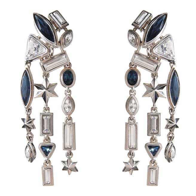 Simon Harrison Blue/Silver Galaxy Crystal Drop Earrings