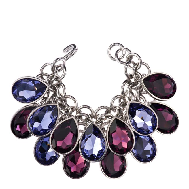 Simon Harrison Blue/Purple Aquitaine Crystal Pear Drop Bracelet