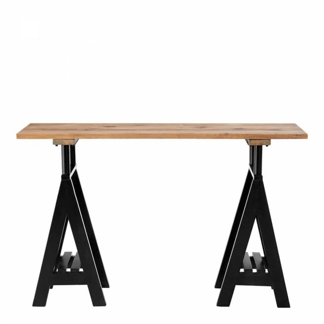 Premier Housewares Hampstead Pine Wood and Iron Console Table