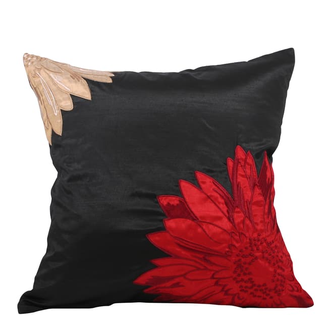 Paoletti Red Maui Feather Cushion 50x50cm