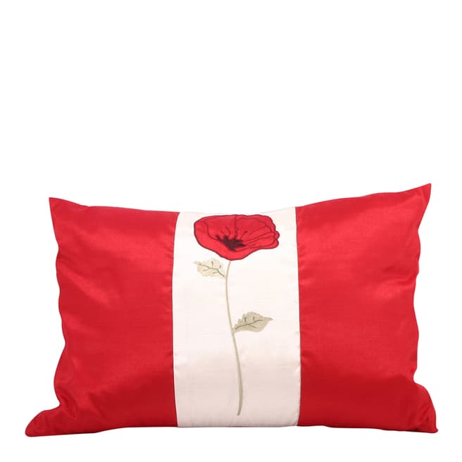 Paoletti Red Poppet Feather Cushion 35x50cm