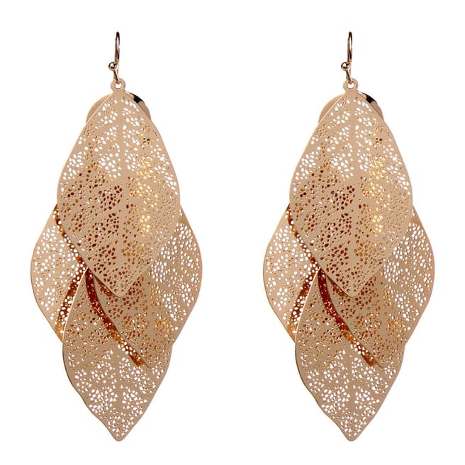 Amrita Singh Gold Filigree Leaf Earrings