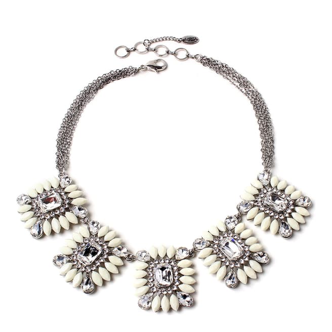 Amrita Singh Ivory/Silver Crystal Necklace