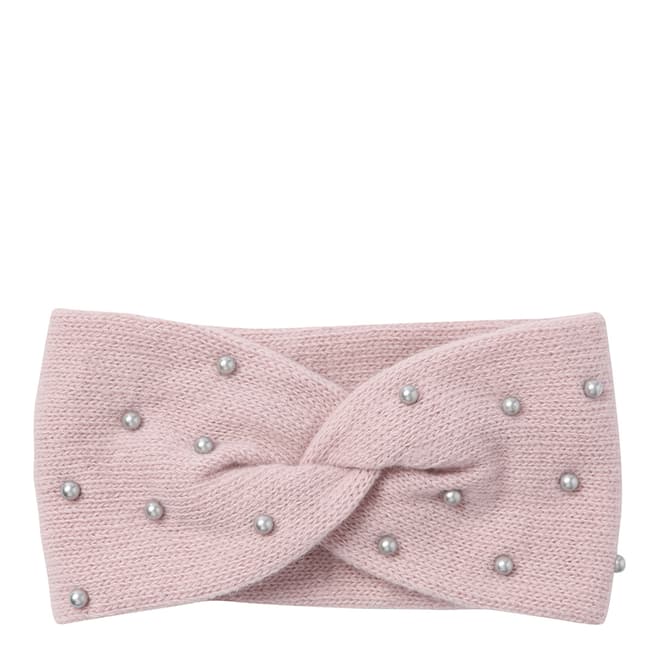  Pink Beaded Cashmere Blend Head Band