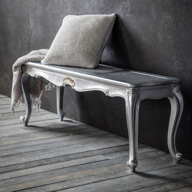 Gallery Living Chic Bench Silver