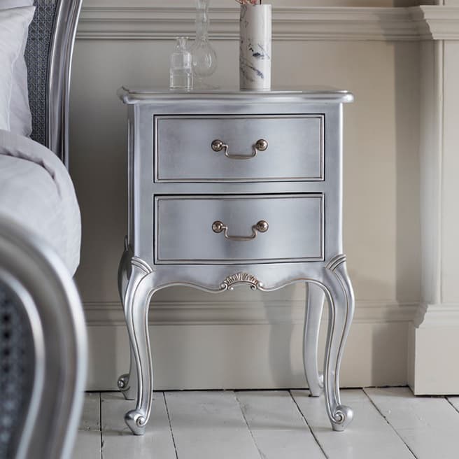 Gallery Living Stanal Bedside Table, Silver