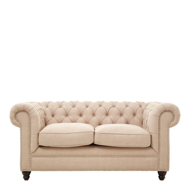 Premier Housewares Stella 2 Seater Beige Linen Sofa