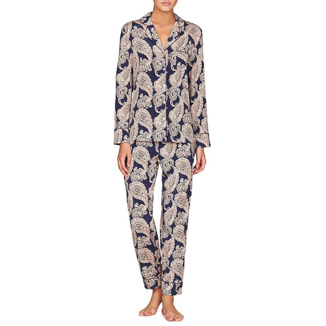 Stella McCartney Lingerie Blue/Pink Poppy Snoozing Long Pjama Set 