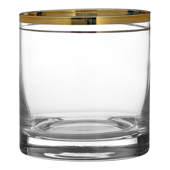 Premier Housewares Set of 4 Gold Charleston Tumbler Glasses