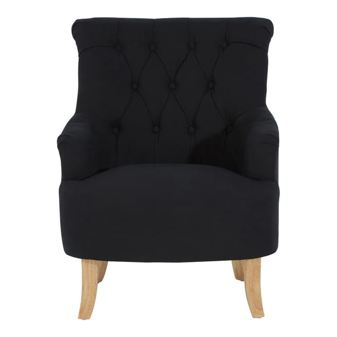 Premier Housewares Hampstead Black Cotton Armchair