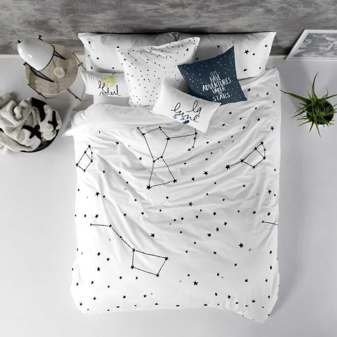 Blanc Constellation Single Duvet Cover