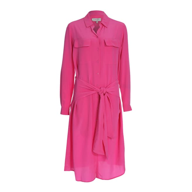 Hobbs London Peony Pink Silk Lucy Dress