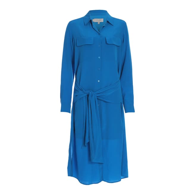 Hobbs London Azure Blue Silk Lucy Dress