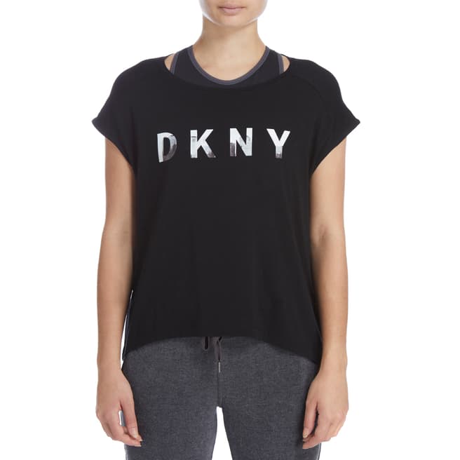 DKNY Black Hi Low T-Shirt