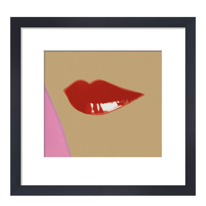 Andy Warhol 2 page from Lips Book, c.1975 Framed Print, 36x28cm