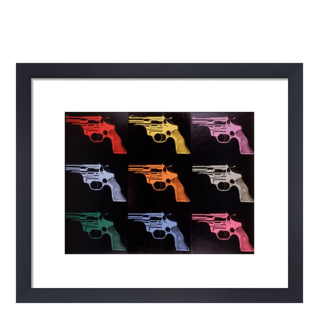 Andy Warhol Gun, c.1982 (many/rainbow), 36x28cm