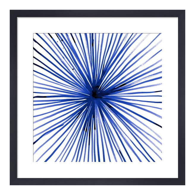 Amy Sia Sunburst Blue 60x60cm Framed Print