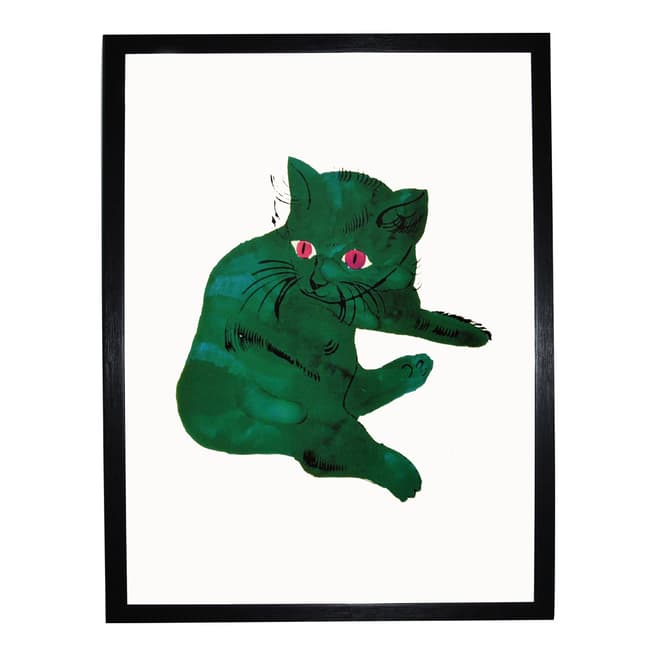 Andy Warhol Green Cat, c. 1954 Framed Print, 36x28cm