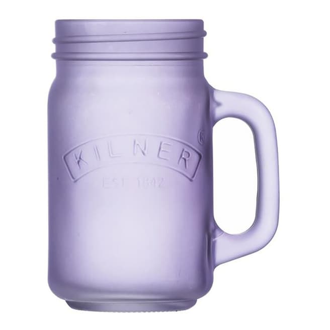 Kilner Set of 12 Purple Frosted Handled Jars, 0.4L