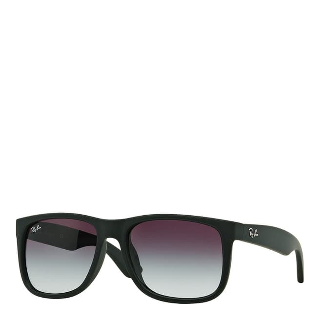 Ray-Ban Unisex Black Rubber Justin Sunglasses 55mm