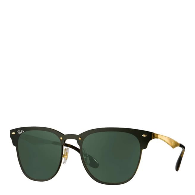 Ray-Ban Unisex Gold Blaze Clubmaster Sunglasses 141mm