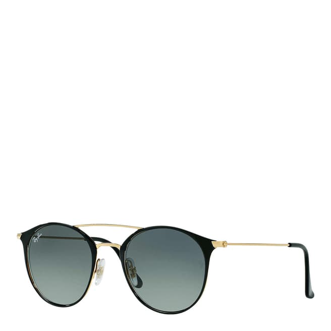 Ray-Ban Unisex Gold/Black Double Bridge Sunglasses 52mm