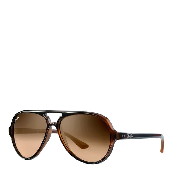 Ray-Ban Women's Red/Brown Cats Aviator Sunglasses 59mm