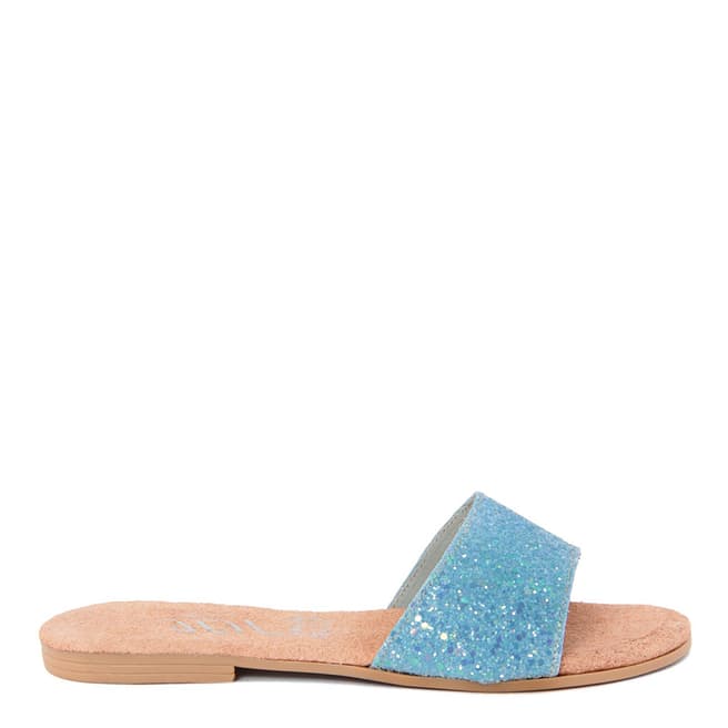 HH Made in Italy Blue Glitter Slide