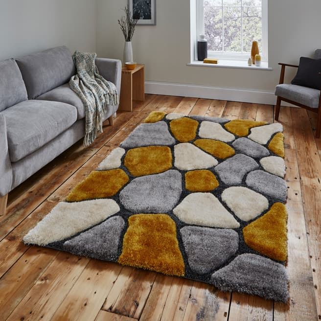 Think Rugs Grey/Yellow Noble House NH5858 , ,120x170cm Rug