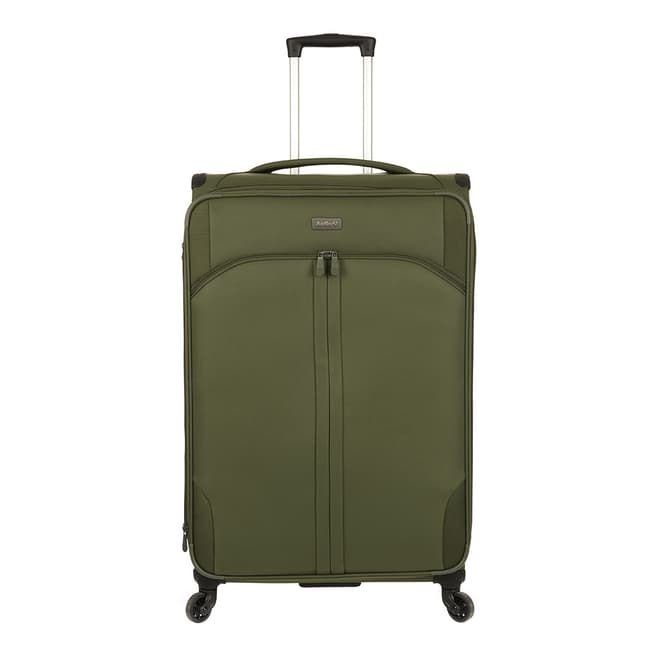 Antler Khaki Green Aire 4 Wheel Large Suitcase 80cm