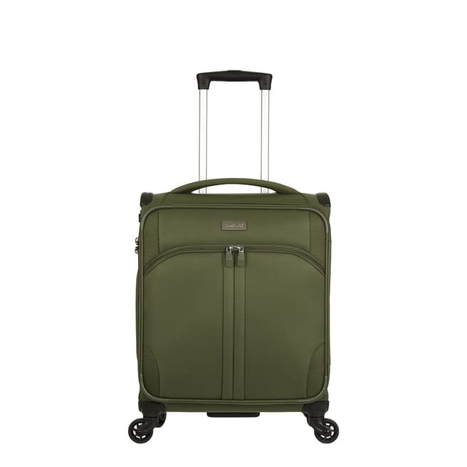 Antler Khaki Green Aire 4 Wheel Cabin Size Suitcase 55cm