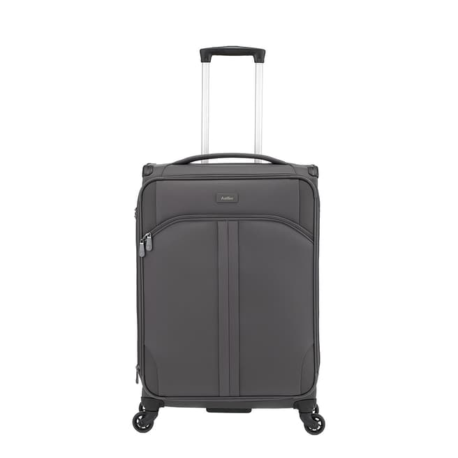 Antler Charcoal Aire 4 Wheel Medium Suitcase 68cm