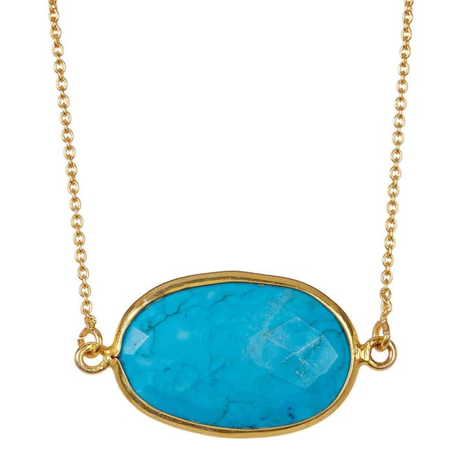 Liv Oliver Gold/Turquoise Necklace