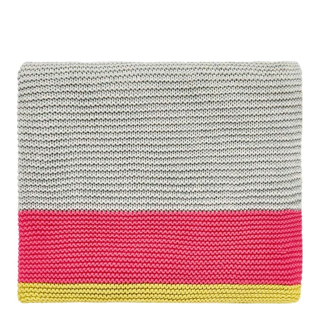 Clarissa Hulse Mini Patchwork Knitted Throw,Pink
