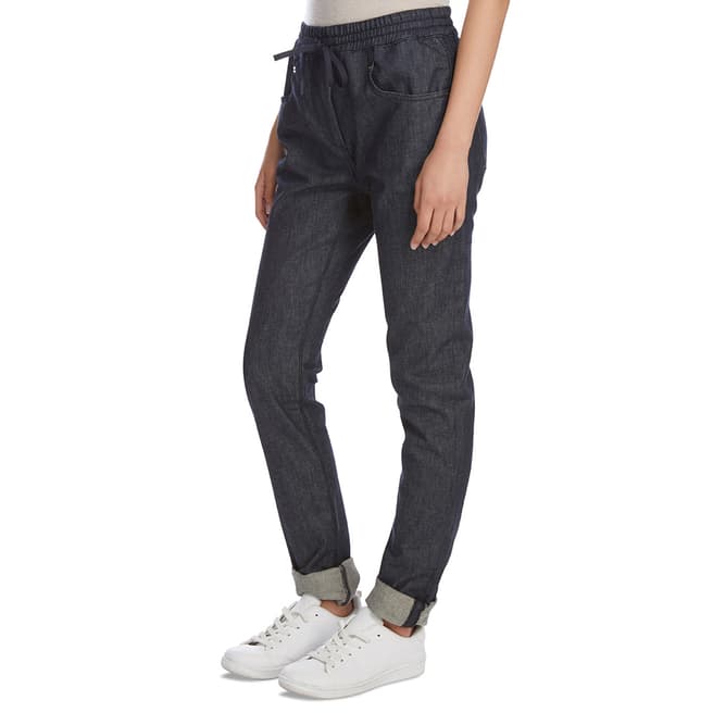 DKNY Indigo Cotton Pull On Trousers