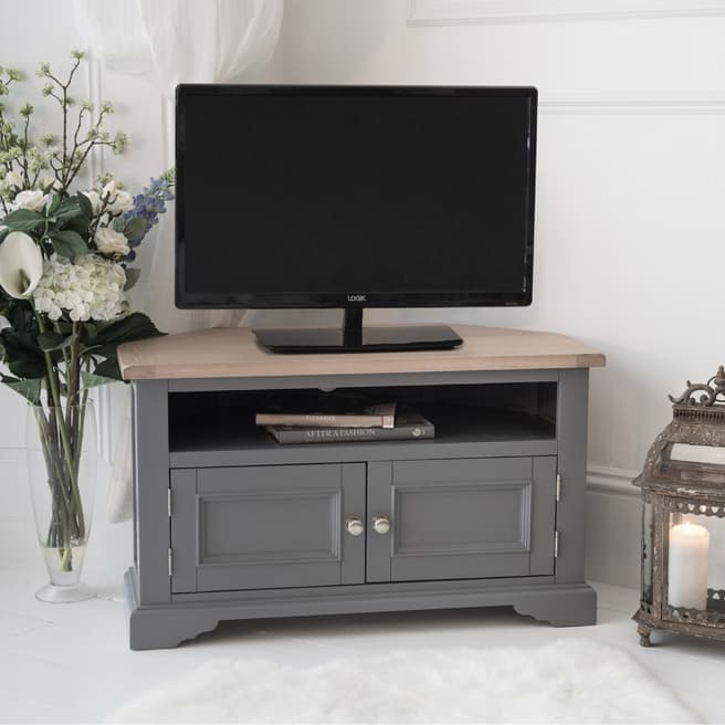 Maine Furniture Co. Faversham Corner Tv Cabinet  - Grey