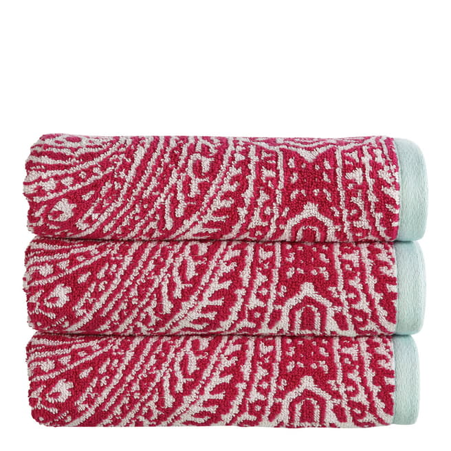 Kingsley by Christy Moda Hand Towel, Berry