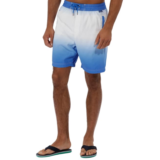 Regatta White/Blue Hadden Swim Shorts