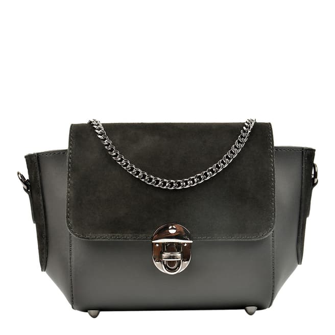 Carla Ferreri Black Leather Crossbody Bag