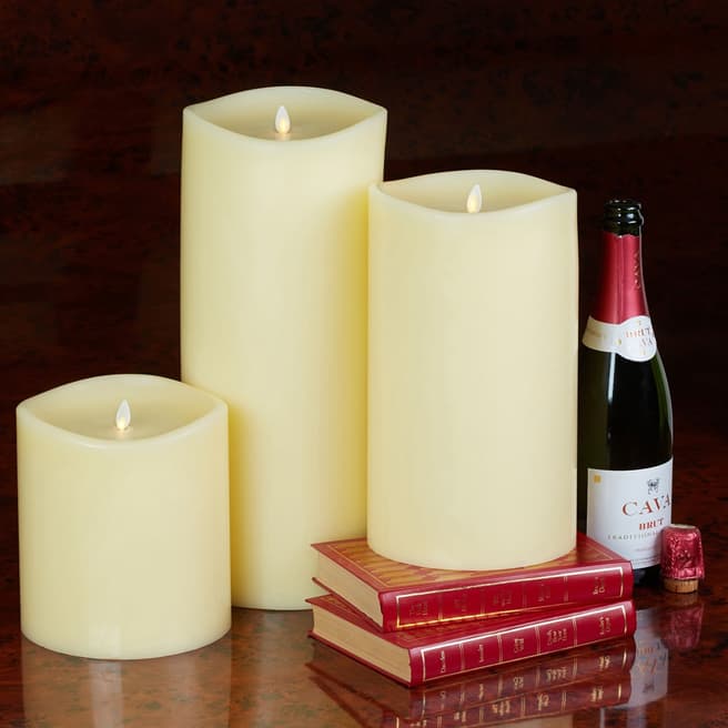 Luminara Giant Wax Candle  -  Ivory candle 16cm x 17cm