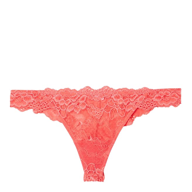 Pleasure State My Fit Calypso Coral My Fit Lace Thong Brief