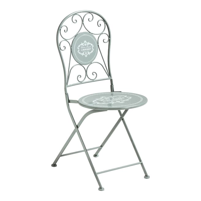 Premier Housewares Cafe Cassis Chair, Metal, Grey