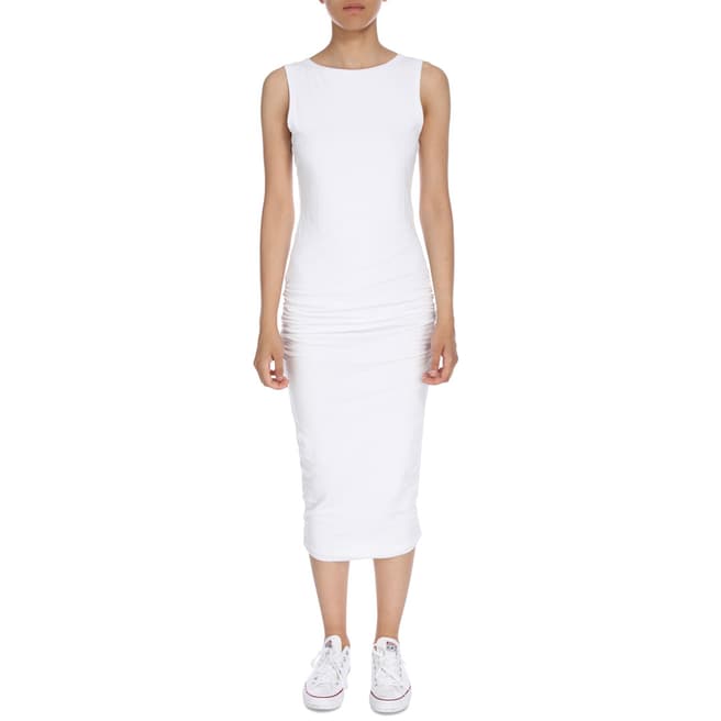 James Perse White Open Back Skinny Dress