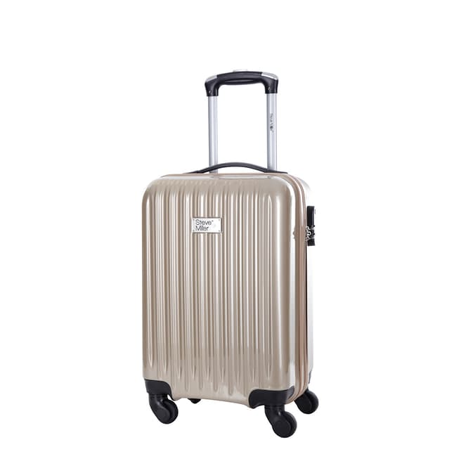 Steve Miller Beige Eagle 4 Wheel Cabin Suitcase 46 cm