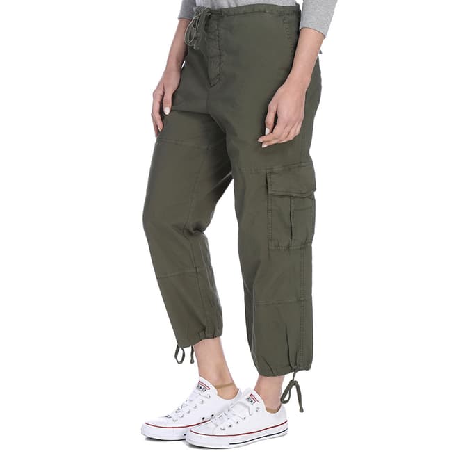 James Perse Womens Trooper Pigment Slim Cropped Cargo Pant