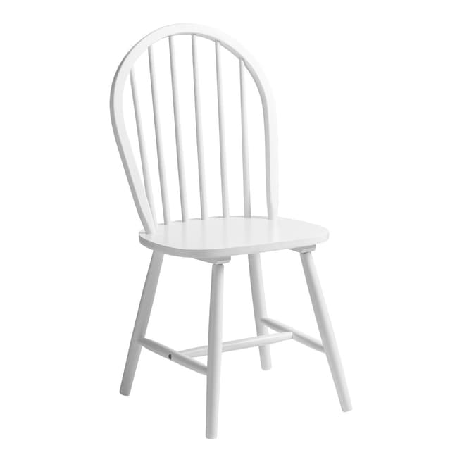 Premier Housewares Set of Four Vermont Boston Chairs, White Wood