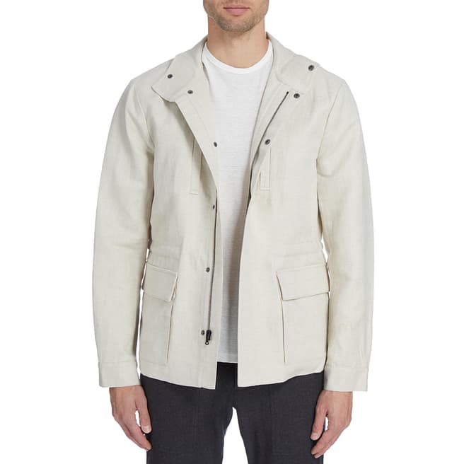 James Perse Natural Cotton/Linen Utility Jacket