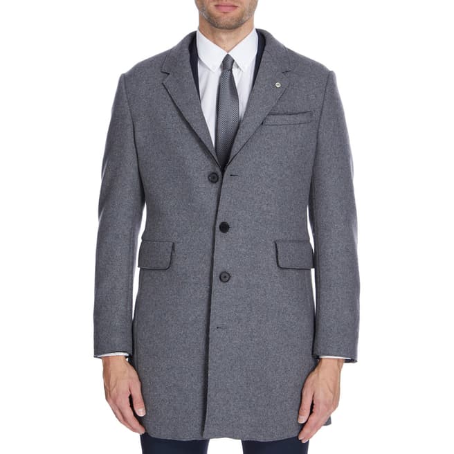 Gianni Feraud Grey John Wool Blend Coat