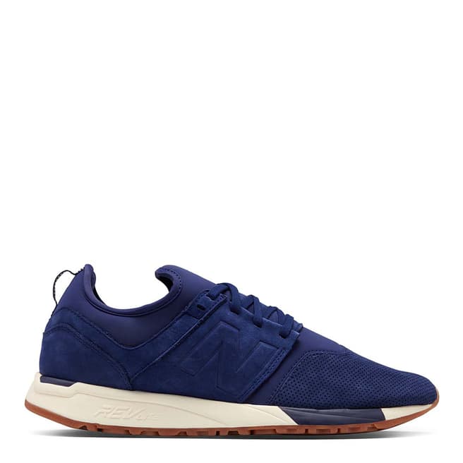 New Balance Men's Blue Suede Perforated 247 Trainers